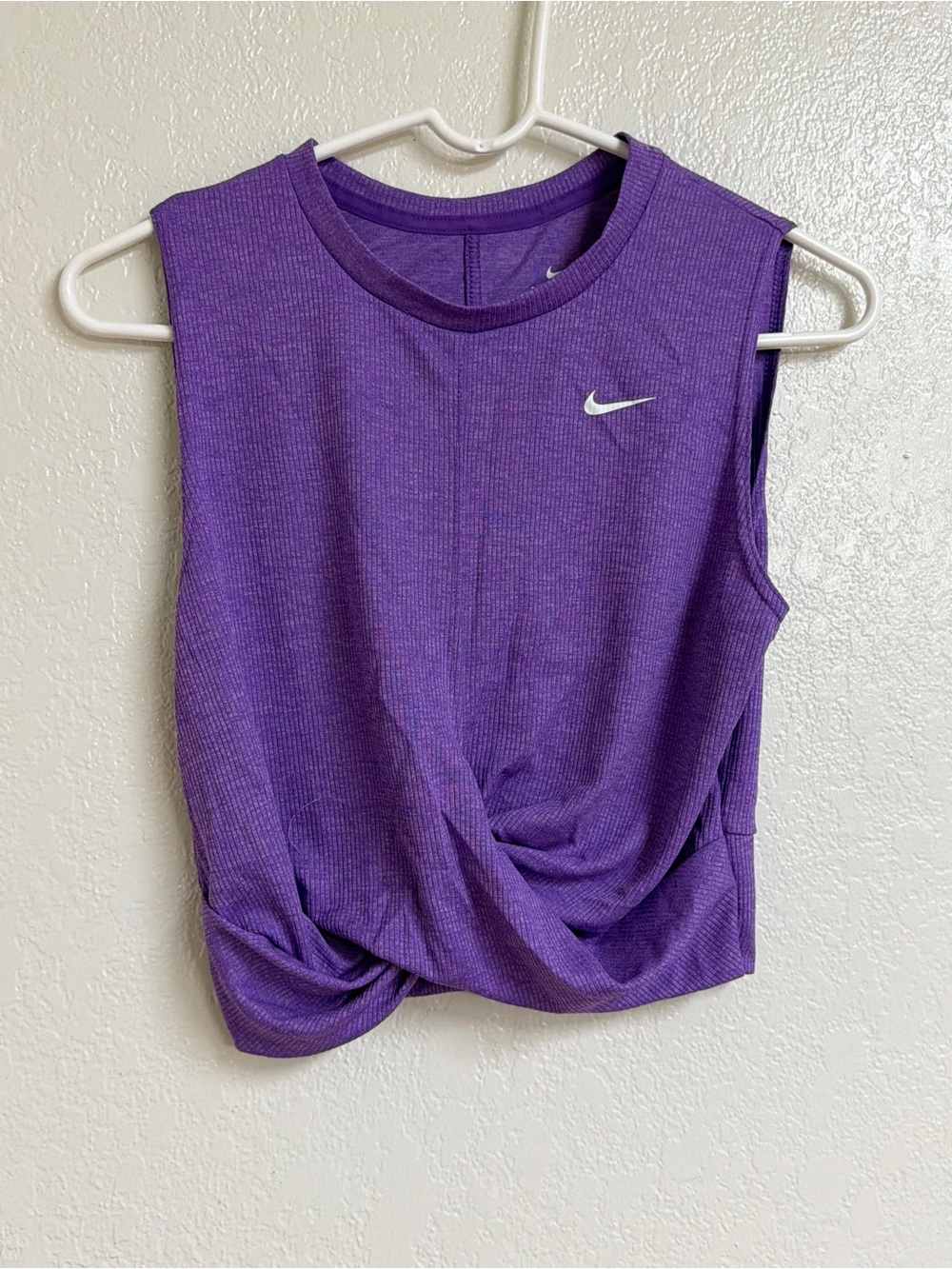 Nike Purple Twist-Front Sleeveless Tank Top